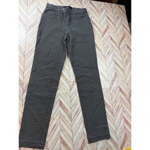 89TH &‎ MADISON Women's Black White Geometric Print Stretch Pants Small S Career